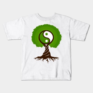 Yin yang tree Kids T-Shirt